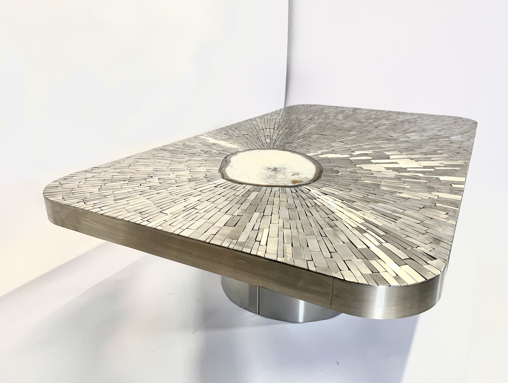 Coffee table mosaic stainless steel by Stan UIsel