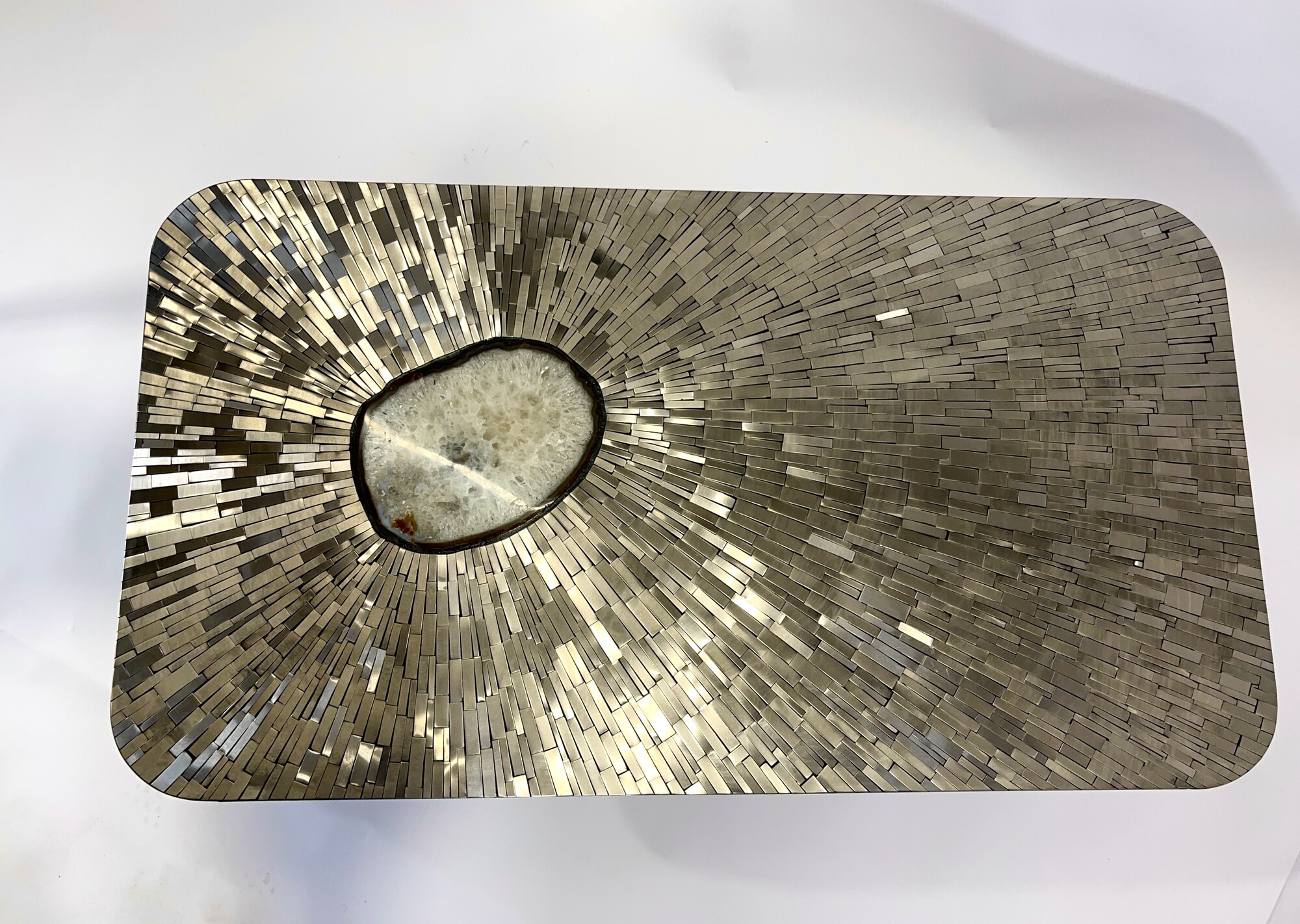 Coffee table mosaic stainless steel by Stan UIsel